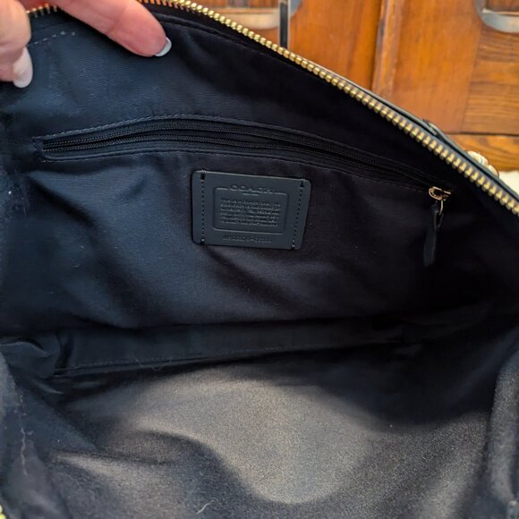 Coach Leather Handbag Casey Satchel C6229 Navy - Picture 14 of 14